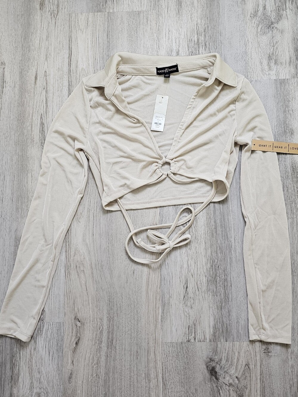 New Almost Famous Longsleeve Crop Top